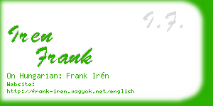 iren frank business card