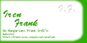 iren frank business card